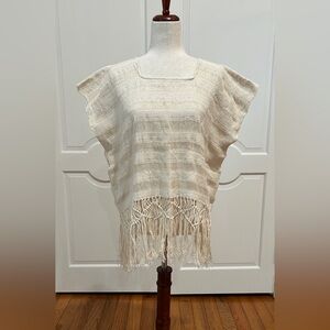 Treadle Loom blouse made in Oaxaca Mexico. Blusa deshilada!